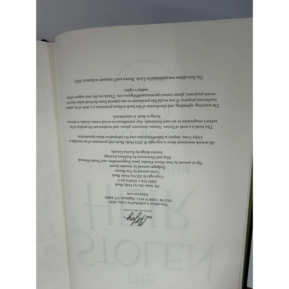 LitJoy The Stolen Heir & The Wicked King Signed Special Edition Holly Black new